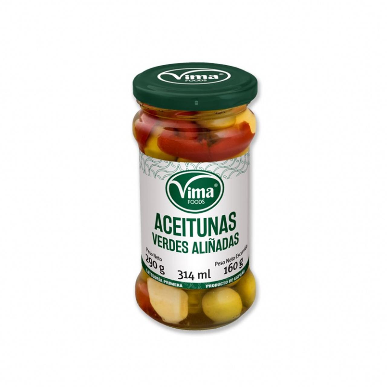 Aceitunas verdes aliñadas Vima Foods (290 g / 10.23 oz)