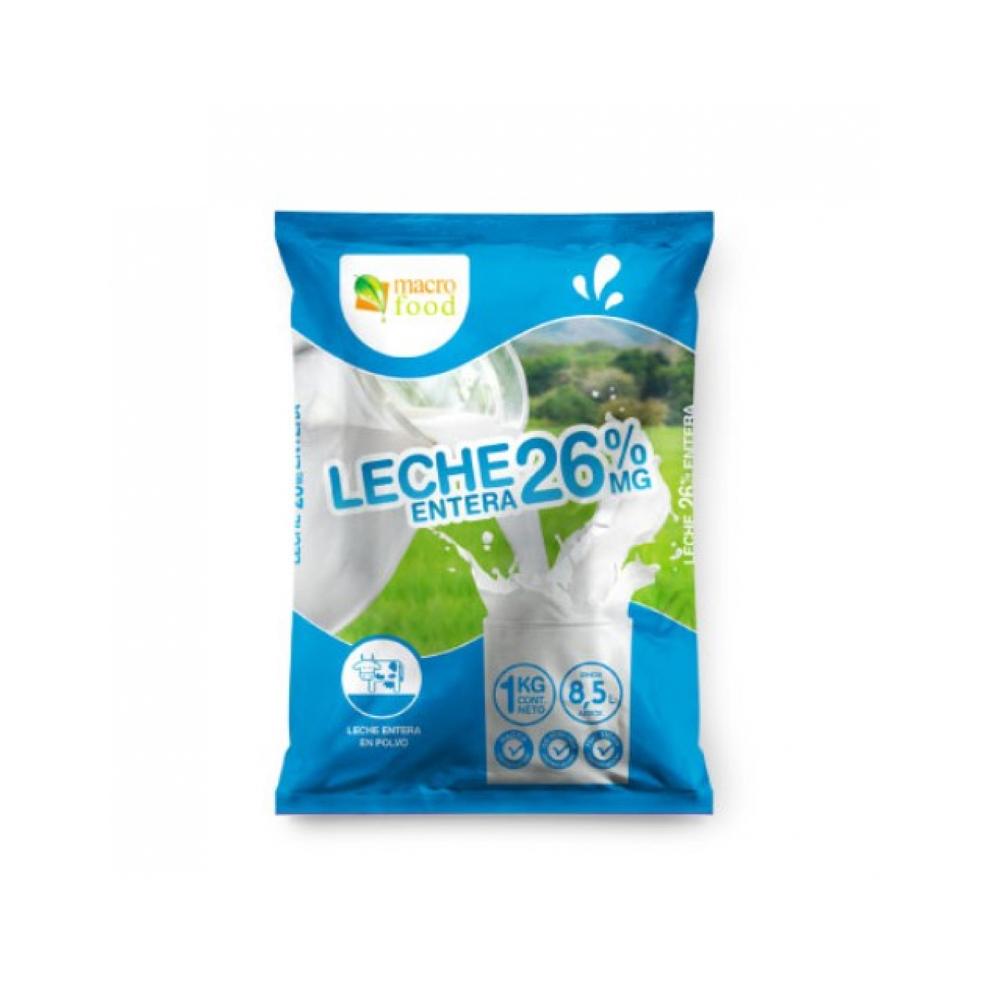 Leche entera en polvo 26 % MG Macro Food (1 kg / 2.2 lb)
