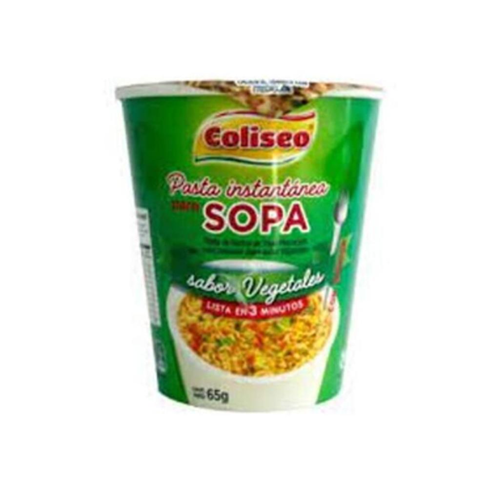 Sopa de fideos Instantánea sabor Vegetales Coliseo (65 g / 2.29 oz)